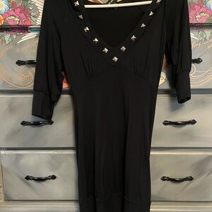 Bebe Sport Black Studded Dress w Hood
